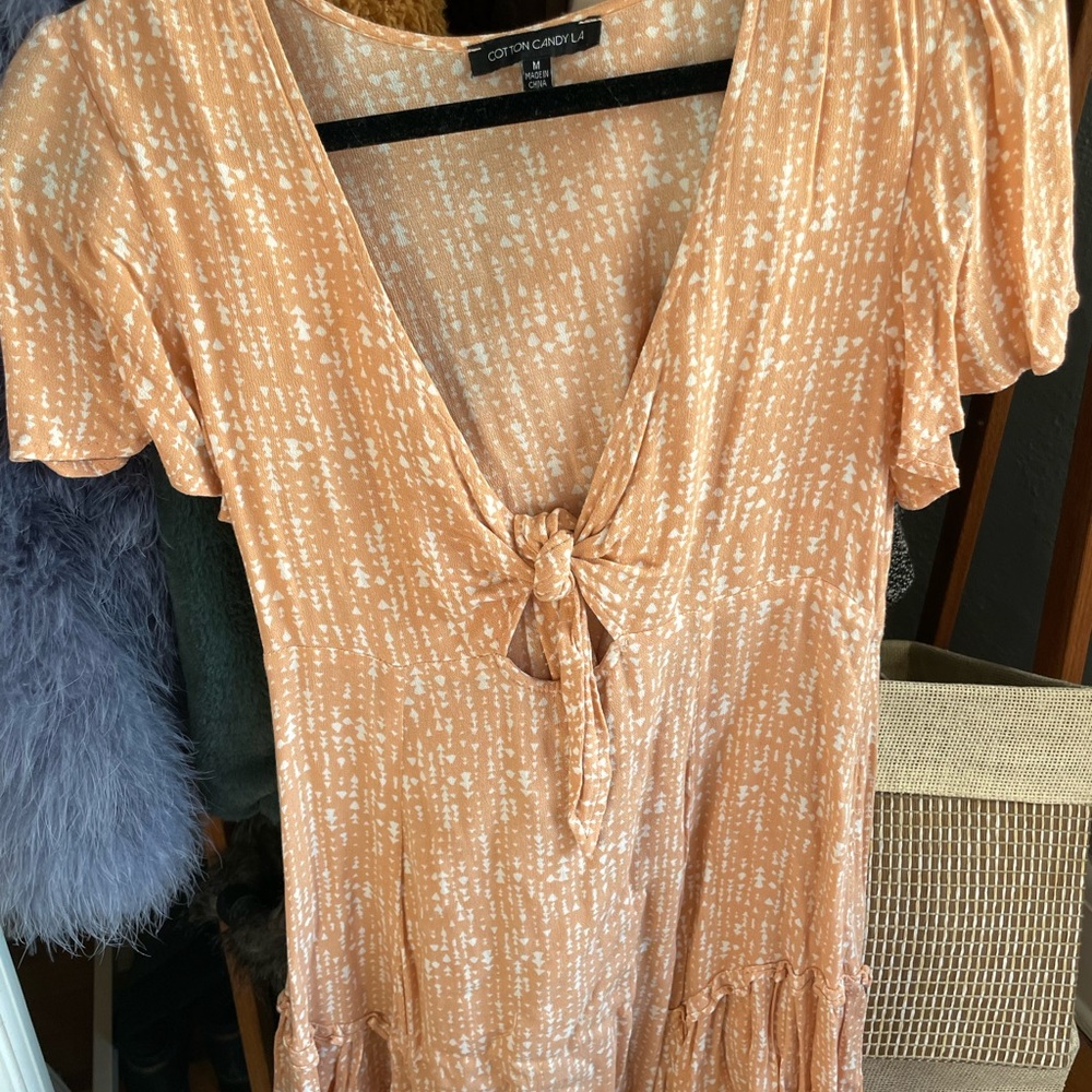 Orange Floral Dress